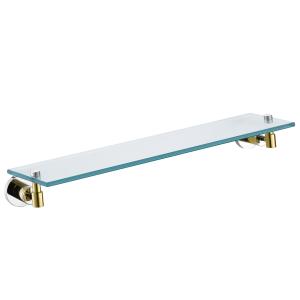 Rectangular Floating Glass Shelves Rustproof Wall Mounted Stainless Steel