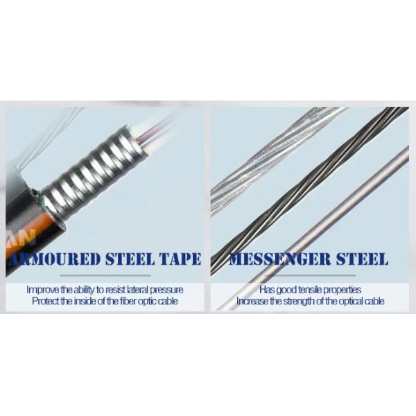 12 72 96 Core Figure 8 Fiber Optic Cable GYTC8S Loose Tube Stranded