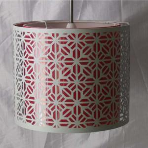 Quality TC Inner Decorative Metal Lamp Shades Geometric Patterns Pierced Double Layer for sale
