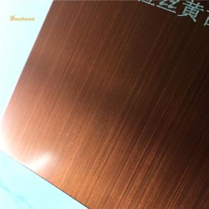 4 Feet Bronze Hairline Stainless Steel Sheet Anti Fingerprint