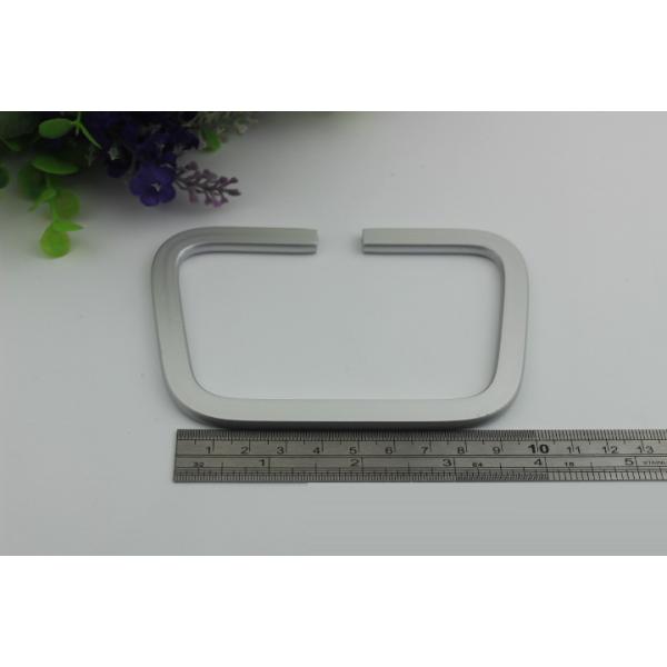 Bag accessories nickel color plated metal square ring handbag handle