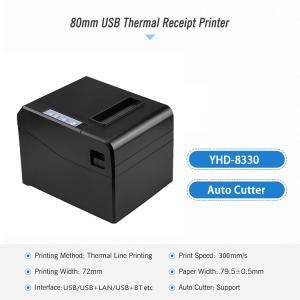 Black 80mm POS Printer 260mm/Sec USB Thermal Receipt Printer