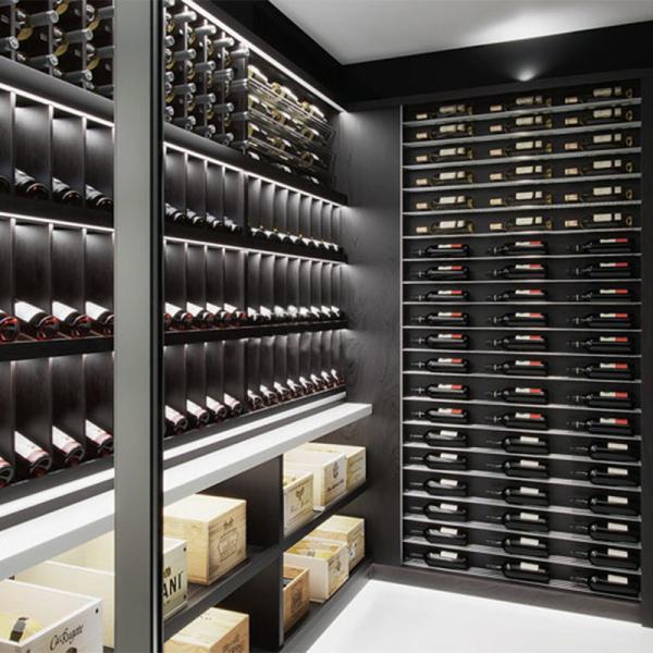 Buy Customized Stainless Steel Metal Wine Cabinet Vertical Wine Holder at wholesale prices