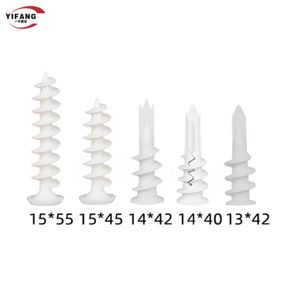 Buy 10mm Dia High Durability Plastic Drywall Screw Anchor For Professional Installations at wholesale prices