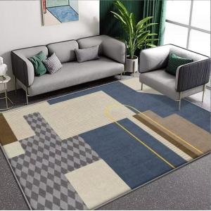 Geometric Special Style Living Room Floor Carpet Polyester Fiber Material