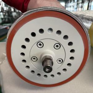 Slotted Exhaust Carbon Fiber Rubber Roller Bopp Film Slitting Roller