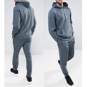 custom wholesale 100% cotton slim fit tracksuit men sport