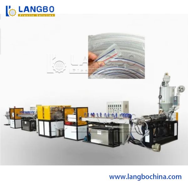 Buy PVC UPVC PE HDPE Snakeskin Pipe Clear Hose Transparent Soft Pressure Plastic Water Fiber Reinforced Garden Braided Hose Pipe Production Line Making Machine at wholesale prices