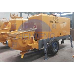 Trailer Mounted Diesel Concrete Pump High Speed 40 M³ / H Capacity Hbt40 Model