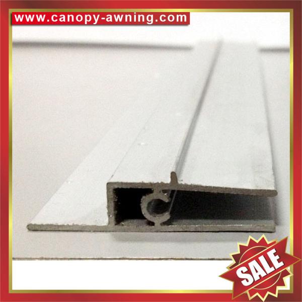 Buy hot selling back frontal Aluminum alu bar connector Profile tube for diy pc polycarbonate awning canopy at wholesale prices