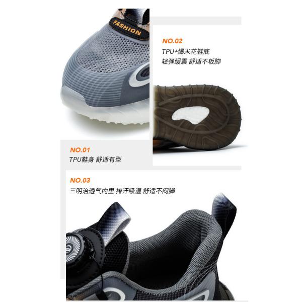 Summer BOA Rotating Button Work Shoes with KPU Flying Knit and Kevlar Anti-stab Safety Features