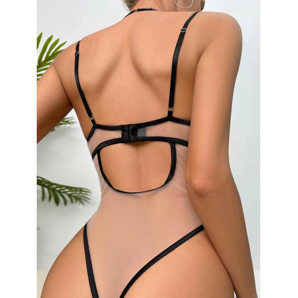 Nightclub Perspective Mesh Sexy Ladies Lingeries Conjoined Va Va Voom