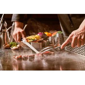 Rectangle Stainless Steel Japanese Teppanyaki Grill Table Built in Griddle