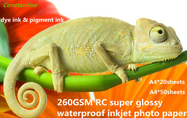 Buy 260gsm RC super gloss waterproof inkjet RC photo paper at wholesale prices