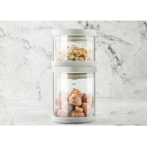 Watertight Empty Glass Containers Heat Resistant Transparent Scaled Milk Powder