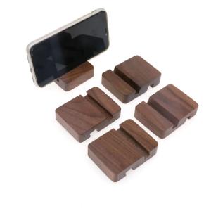 Wooden Desktop Mobile Phone Holder Walnut Wooden Cell Phone Stand