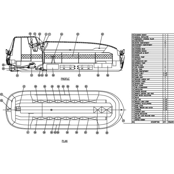 150PAX Totally Enclosed Lifeboat Tanker Version Ship Life Saving Equipment