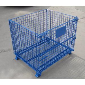 Custom Weld Stacking Foldable Wire Mesh Container 1300kg