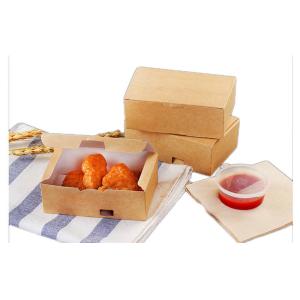 Biodegradable kraft paper customized disposable burger box and fast food