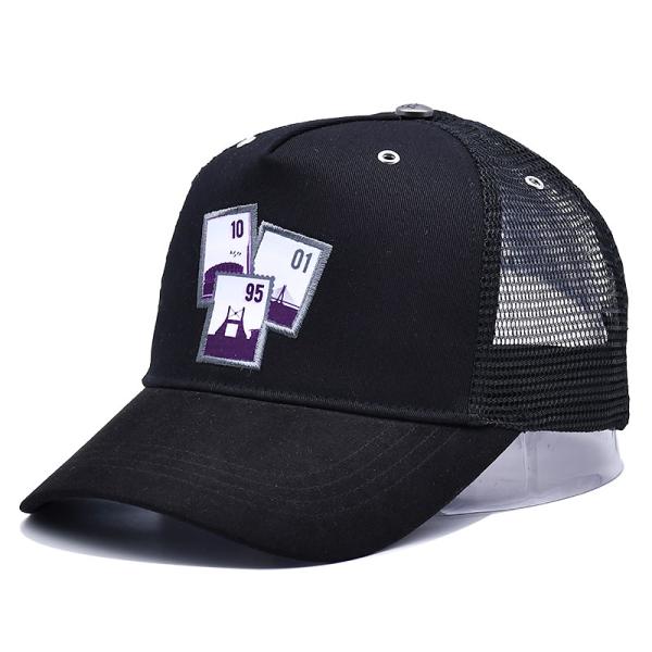 Buy Unisex Constructed Cotton Front 6 Panel Trucker Cap High Profile Crown at wholesale prices