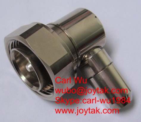 Buy DIN 7/16 connector male plug solder type 1-1/4" flex cable high quality factory made pim -155dbc made in china at wholesale prices