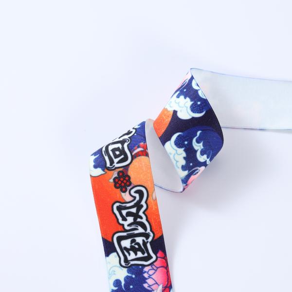 Factory custom print logo polyester webbing elastic band printing tape for sewing underwear custom waist band