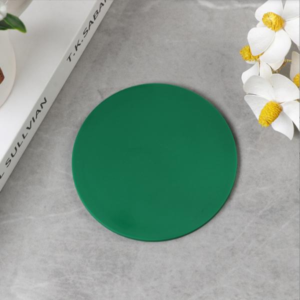 Round Custom Printed Logo Coaster for Drink Cup Mat Soft PVC Coaster in Durable Material