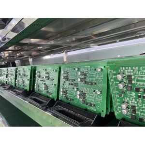 Green Solder Mask Power Protection PCB Assembly with Blue Soldermask and White