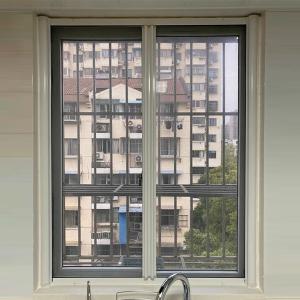 Insect Resistant Aluminum Alloy Fiberglass Retractable Screen Door Customized