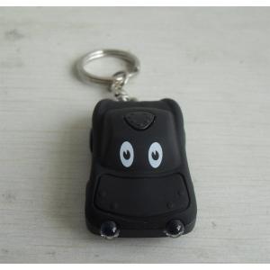 Quality Car shape black ABS Solar powered led flashlight / keychain for sale