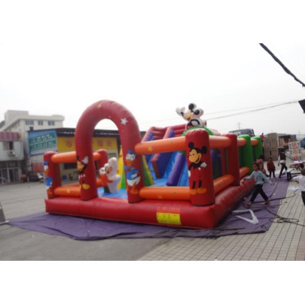 Mickey Inflatable Park Waterproof , Wonderful Inflatable Water Park For Public Garden
