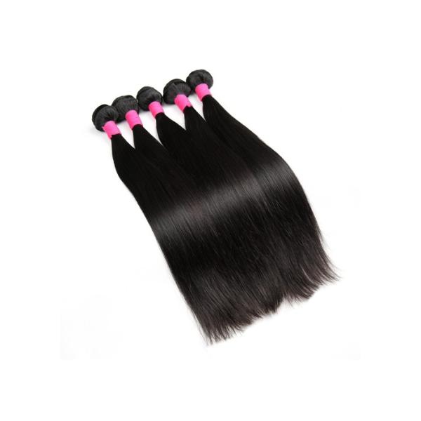 Brazilian Virgin Human Hair Extensions Bundles Straight Hair Tangle Free Double Machine Weft