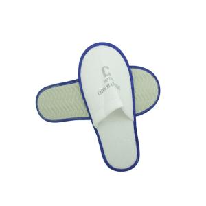 Brushed Fabric Disposable Anti Skid Airline Slippers Hotel White Disposable