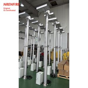 6m fire vehicle mounted pneumatic telescopic light mast tower for fire truck-pan