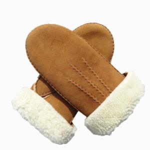 Winter soft lined dressing leather gloves