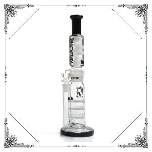 Custom 10 Inch Glass Bong Smoking With Triple Honeycomb Perc