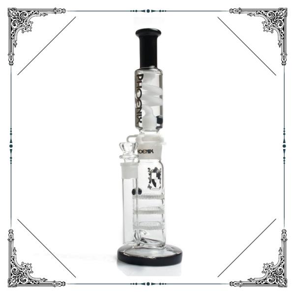 Custom 10 Inch Glass Bong Smoking With Triple Honeycomb Perc