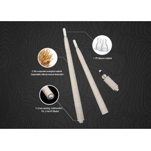 Quality Champagne Disposable Micropigmentation Pen Manual Eco - Holder With Pigment Brush for sale