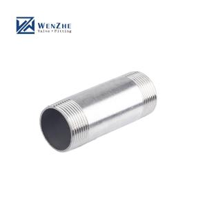 Hexagon Head Code Stainless Steel Pipe Fittings Double Male Threaded Nipple Cast