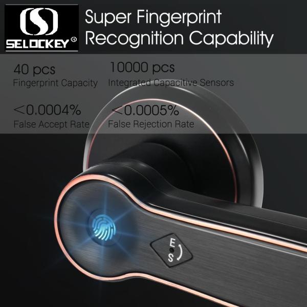 Buy S1580 Smart Fingerprint Electronic Bedroom Door Lock at wholesale prices