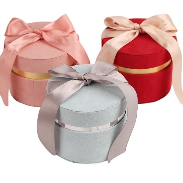 Custom Logo Printing Wedding Candy Box for Kid Round Sweet Baby Gift Wrapping