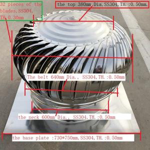 Produce LC-BEST 75mm to LC-BEST 1500mm stainless steel No power roof turbine