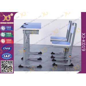 Wooden Double Training Seminar Table And Chair Set Adjustable Height