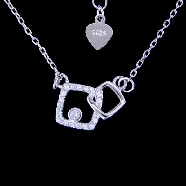 Adorable Silver Pearl Necklace Cat Shape / 925 Silver Freshwater Pearl Necklace