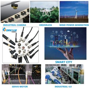 M12 Connector 2 3 4 5 8 Pin Sensor Adapters M/F Straight Waterproof PG7 PG9 Plug