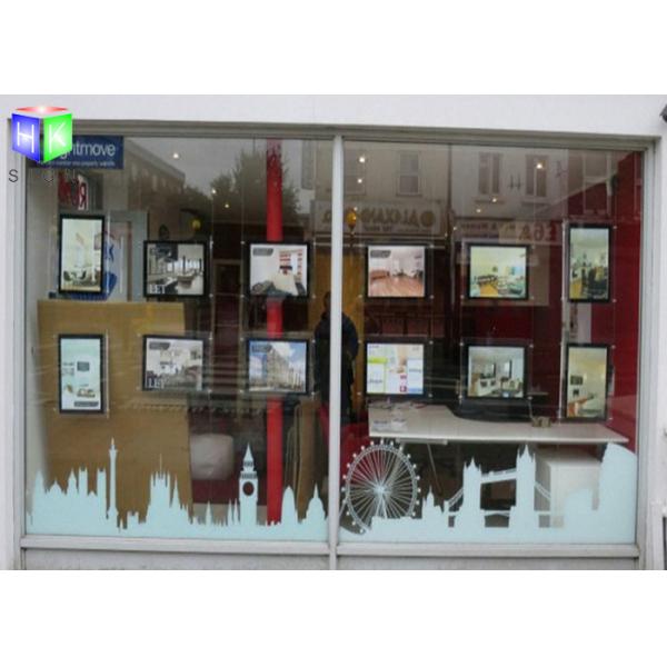 Hanging A3 Double Sided LED Light Box , LED Window Display Signs High Brightness
