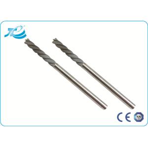 Tungsten Carbide End Mill Straight Flute with 2 or 4 Flute , Helix Angle 38 - 42