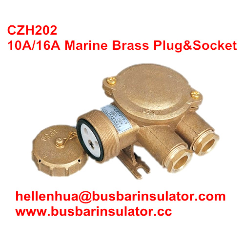 10A/16A marine brass plug&socket CTH101 high current brass electrical plug in bulk