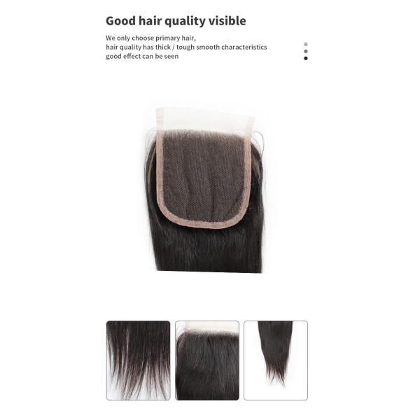 8-20 inches 4 by 4 Remy Human Hair Closure Tight And Neat