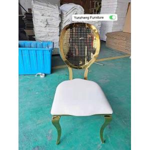 Gold Wedding Banquet Chair Stainless Steel W50xD65xH92cm 6.5KGS